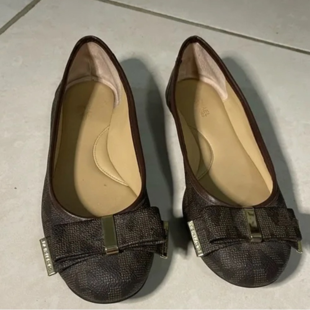 Michael Kors Brown Leather Flats